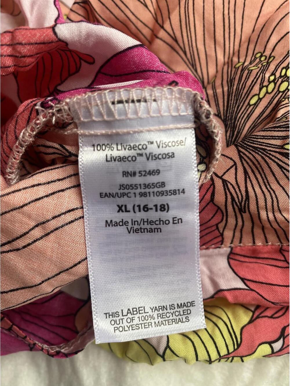 Joyspun Pink Floral Print Women's Maxi Dress Size XL - Picture 12 of 12